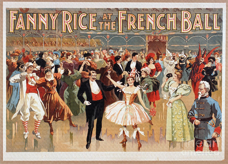 Vintage Poster Fanny Rice at the French Ball Digital Art by Vintage Collectables
