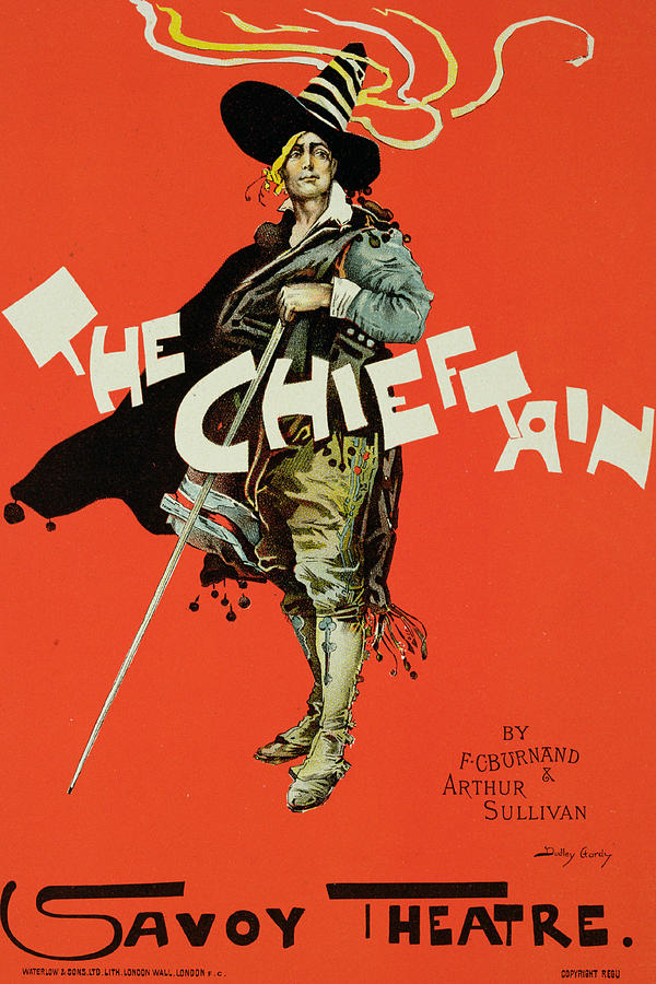 Boot Drawing - Vintage Poster for The Chieftain at the Savoy by Dudley Hardy