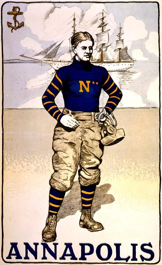 Vintage Poster - Naval Academy Midshipman Photograph by Benjamin Yeager