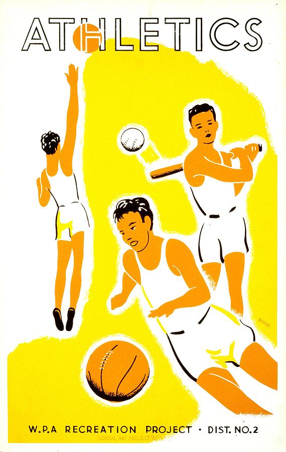 Vintage Poster - WPA - Athletics 1 Photograph by Benjamin Yeager