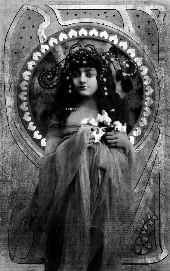 Vintage Princess BW Photograph by Lesa Fine