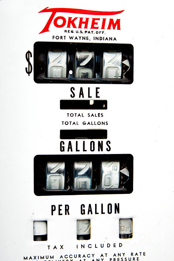 Vintage Pump Panel Photograph by Lawrence Burry