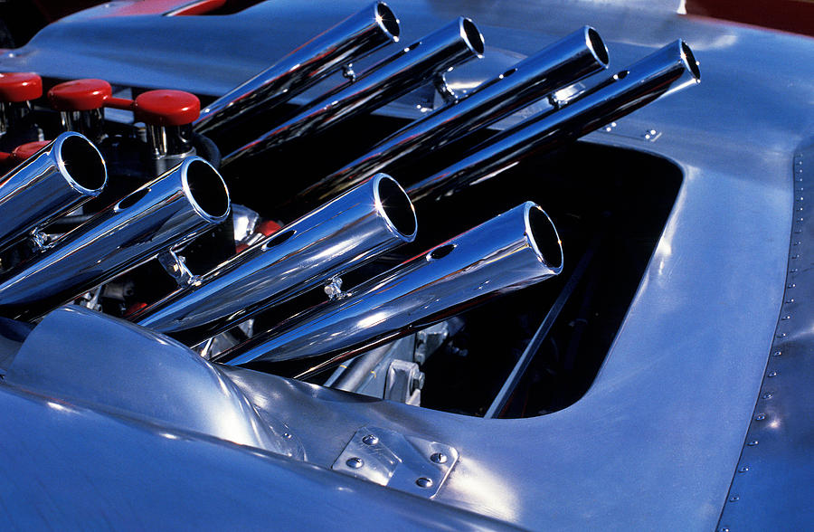 Vintage Race Car Exhaust Photograph by