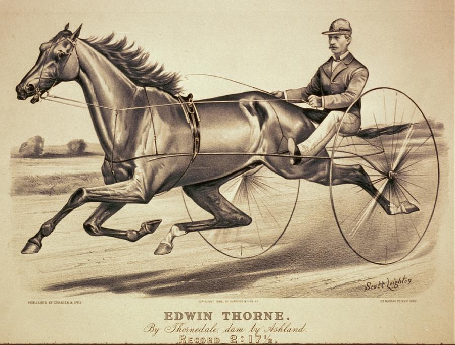 Vintage Racing Poster of Edwin Thorne Digital Art by Lesa Fine