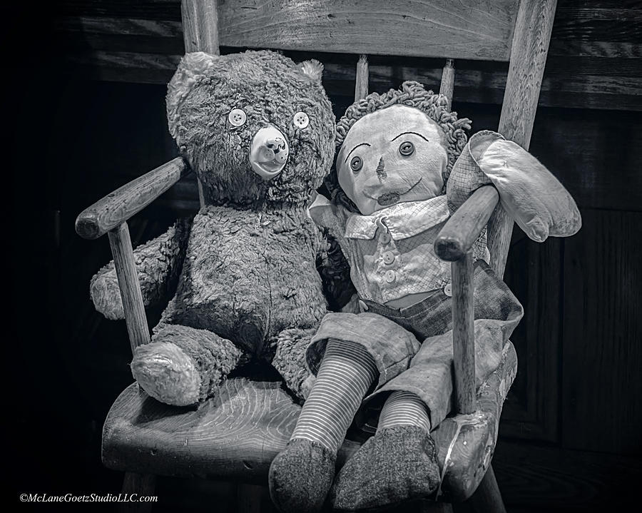 Vintage Raggedy Ann and Teddy Bear Photograph by LeeAnn McLaneGoetz McLaneGoetzStudioLLCcom