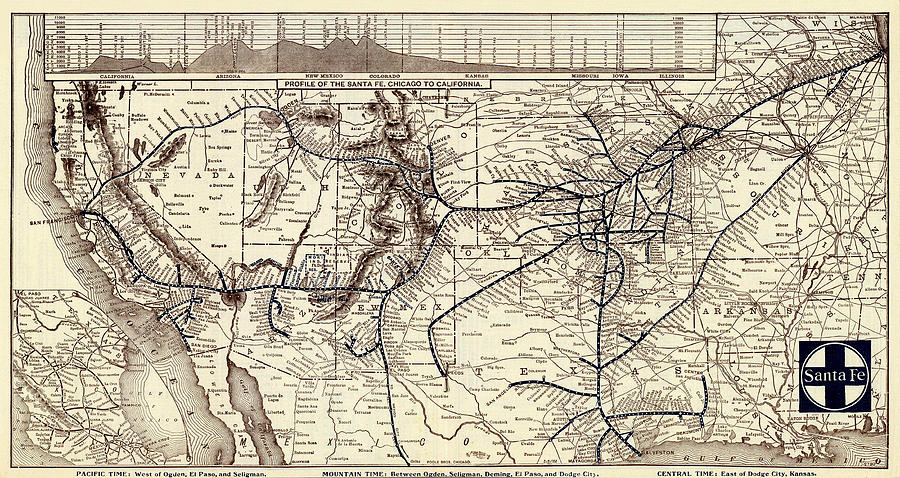 Vintage Railway Map 1904 Photograph by Andrew Fare
