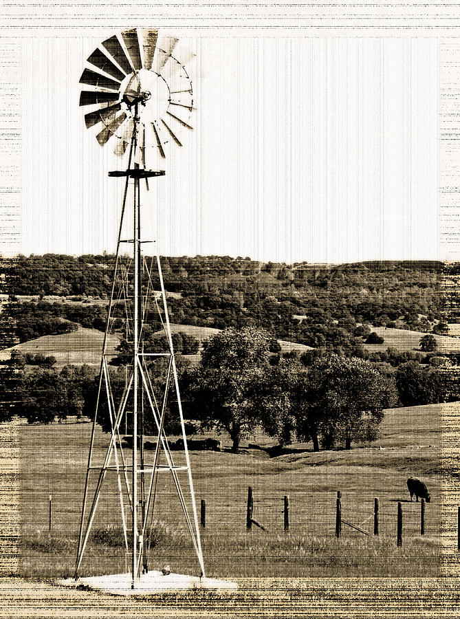 Vintage Ranch Windmill Photograph by Holly Blunkall