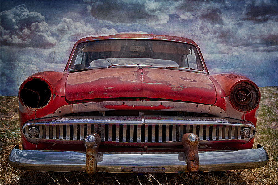 Vintage Red Car Photograph by Elin Skov Vaeth