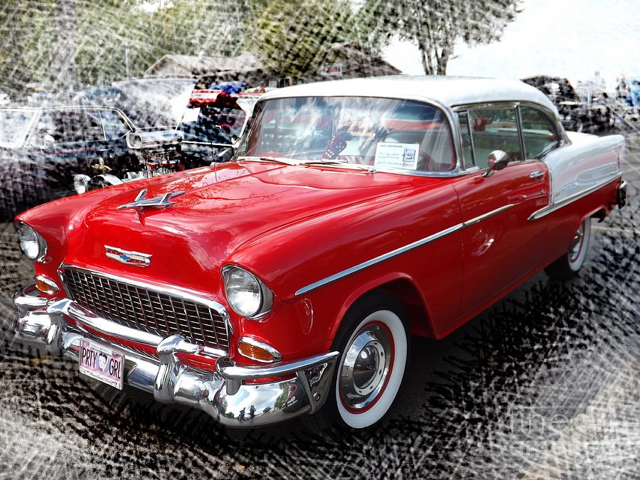 Vintage Red Chevrolet 3 Digital Art Photograph by Deb Schense - Fine ...