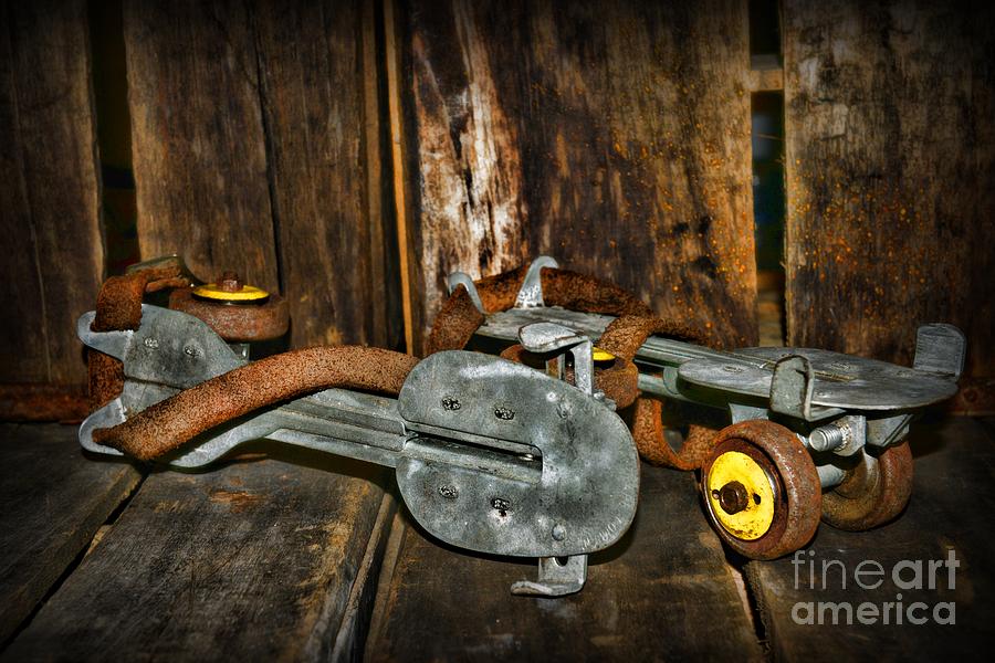 Toy Photograph - Vintage Roller Skates 2 by Paul Ward
