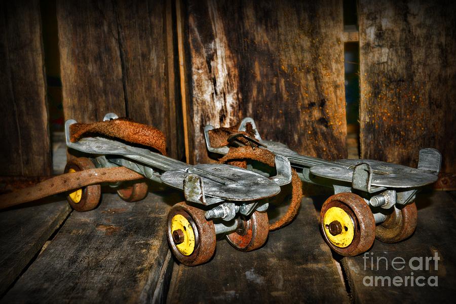 Toy Photograph - Vintage Roller Skates 3 by Paul Ward