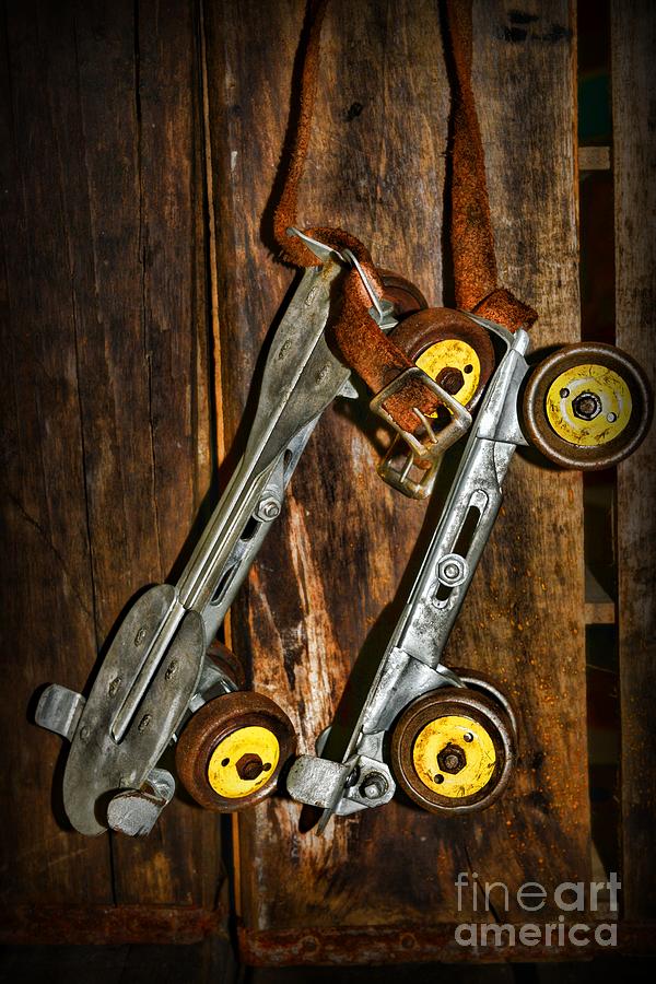 Toy Photograph - Vintage Roller Skates 5 by Paul Ward