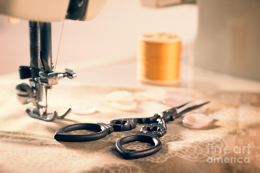 Vintage Photograph - Vintage Sewing Machine by Amanda Elwell