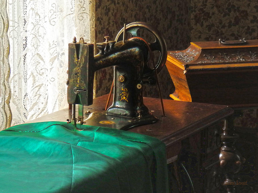 Vintage Sewing Machine Near Window Photograph by Susan Savad