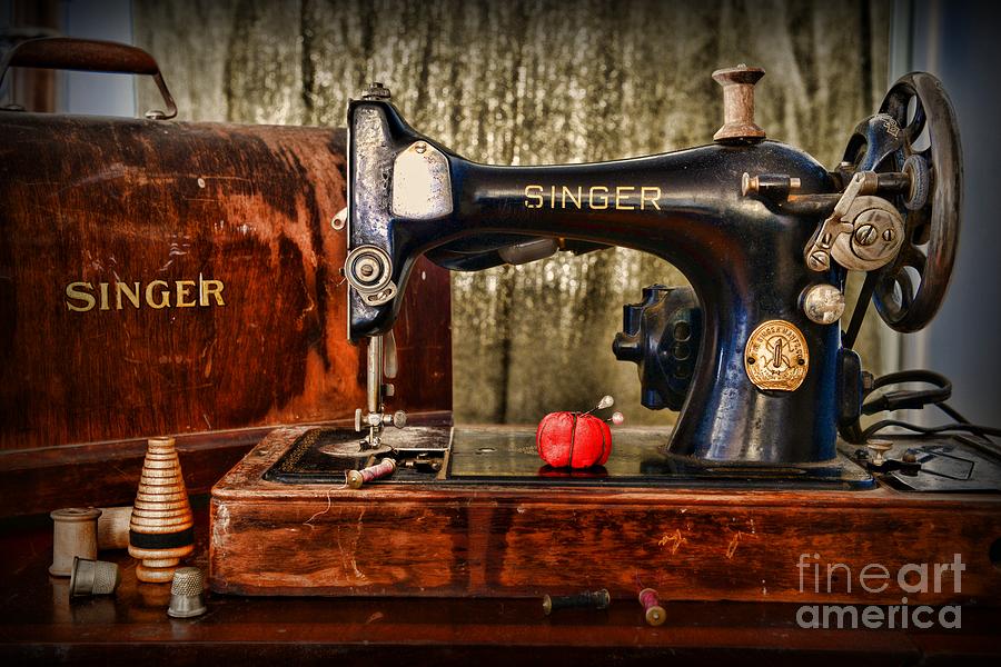 Vintage Photograph - Vintage Sewing Machine by Paul Ward