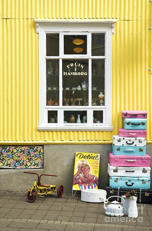 Vintage Shop In Akureyri Iceland Photograph by JM Travel Photography