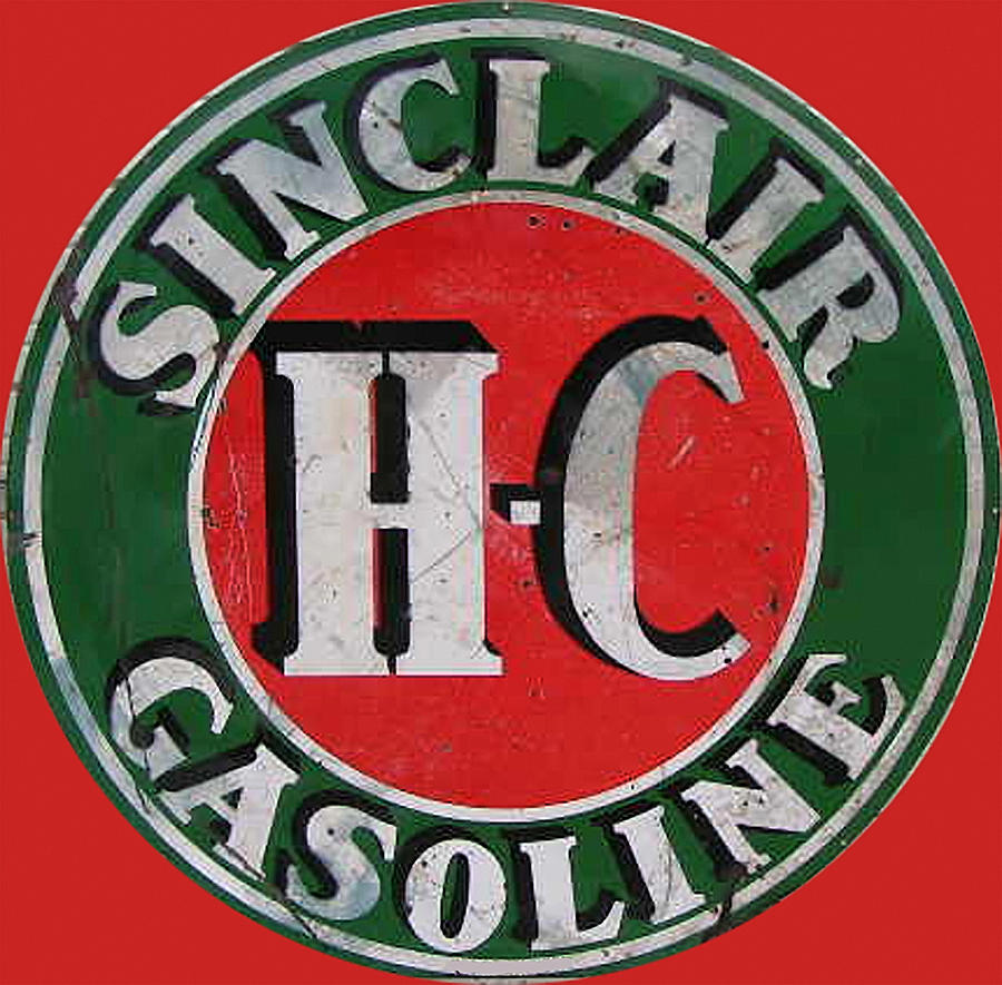 Vintage Sinclair Gasoline Metal Sign Digital Art by Marvin Blaine