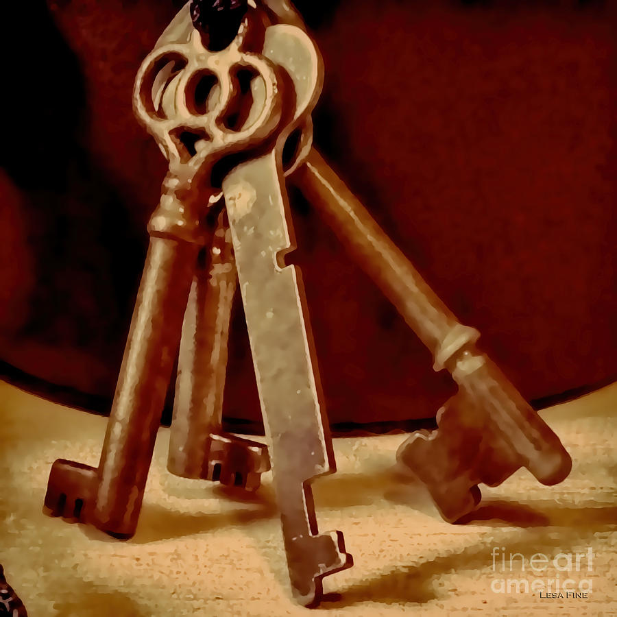 Vintage Skeleton Keys I Photograph by Lesa Fine