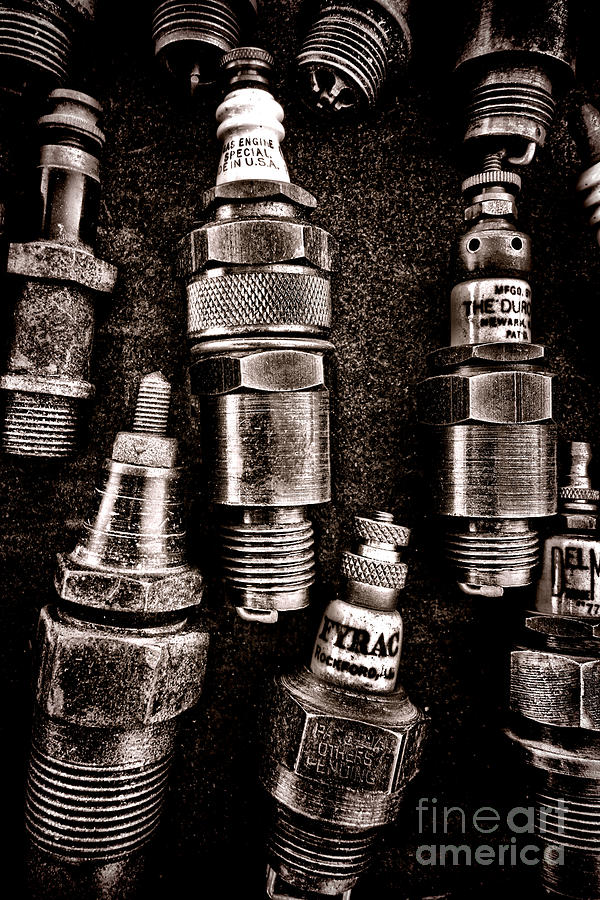 Vintage Spark Plugs Photograph by Olivier Le Queinec