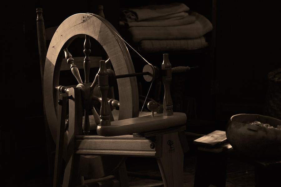 Vintage Spinning Wheel Photograph by Eugene Campbell