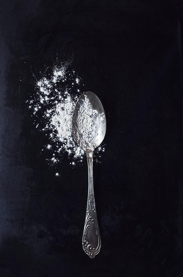 Vintage Spoon And Flour Photograph by One Girl In The Kitchen