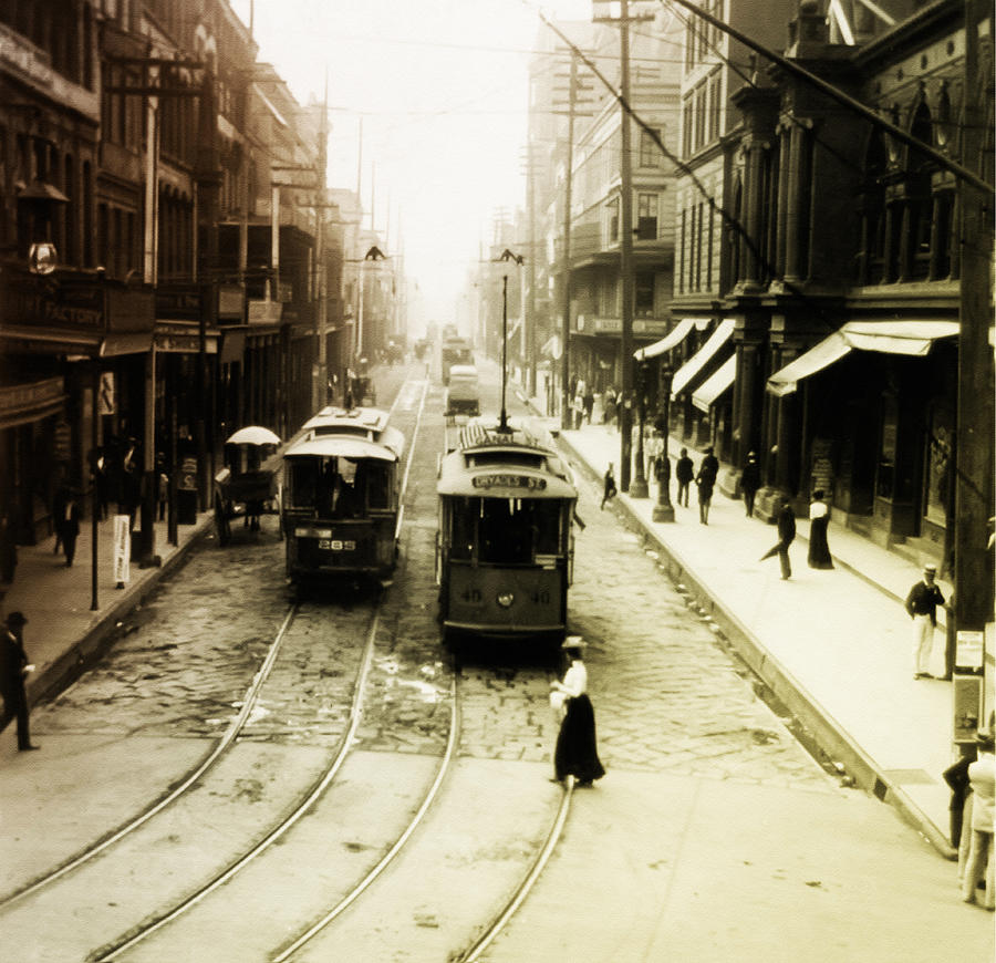 Vintage St Charles Street - New Orleans Photograph by Bill Cannon