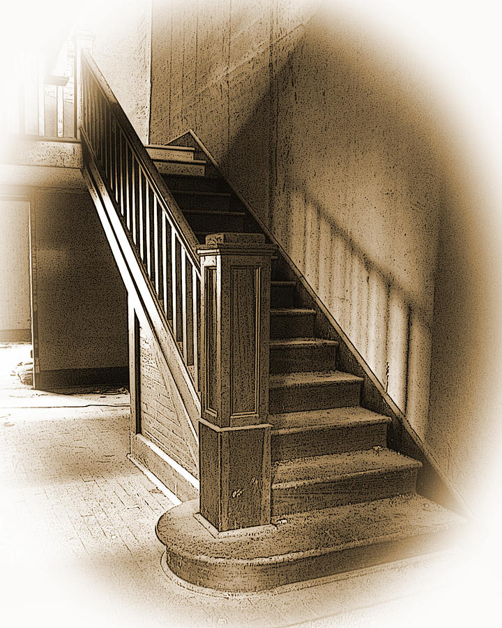 Vintage Staircase Photograph by TnBackroadsPhotos 