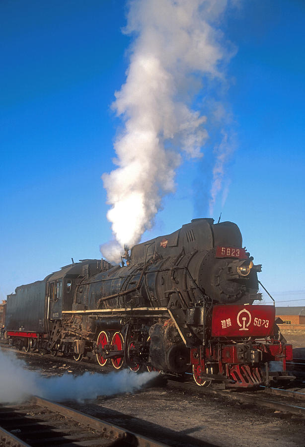 Vintage steam locomotive Photograph by Dennis Cox