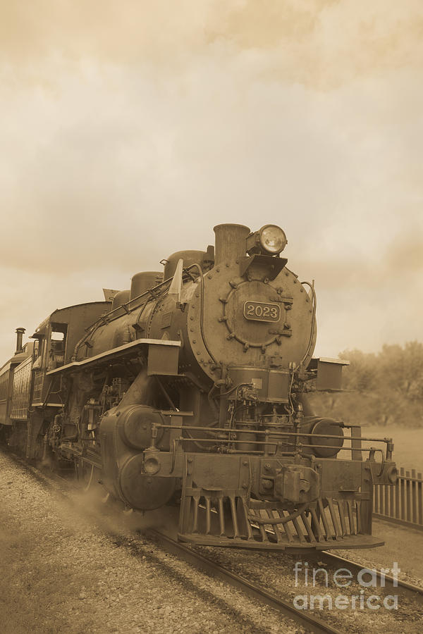 Vintage Steam Locomotive Photograph by Edward Fielding