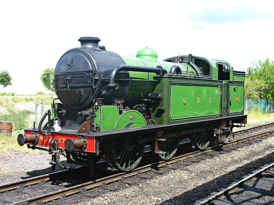 Vintage Steam Train in Green  Photograph by Tom Conway