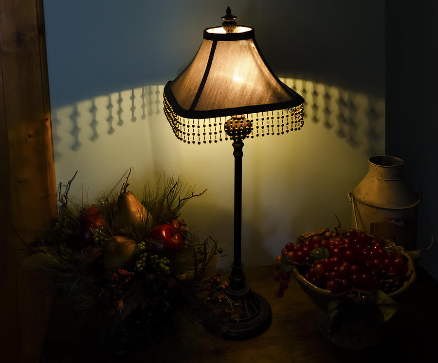 Vintage Still Life and Lamp Photograph by Greg Reed