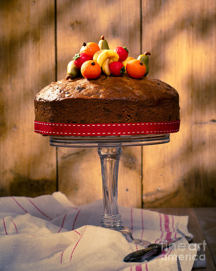 Cake Photograph - Vintage Style Fruit Cake by Amanda Elwell