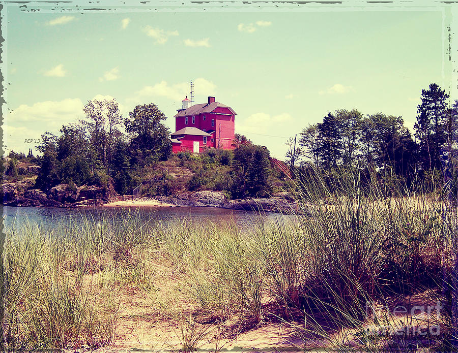 Vintage Summer Beach Lighthouse Photograph by Phil Perkins