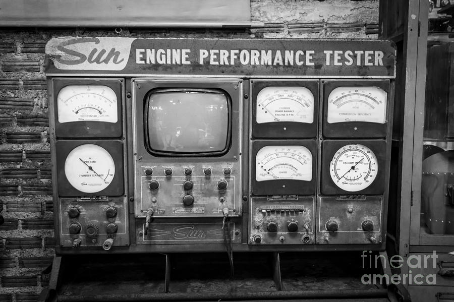 Vintage Sun Engine Performance Tester Photograph by Dean Harte