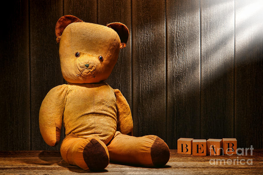 Vintage Photograph - Vintage Teddy Bear by Olivier Le Queinec