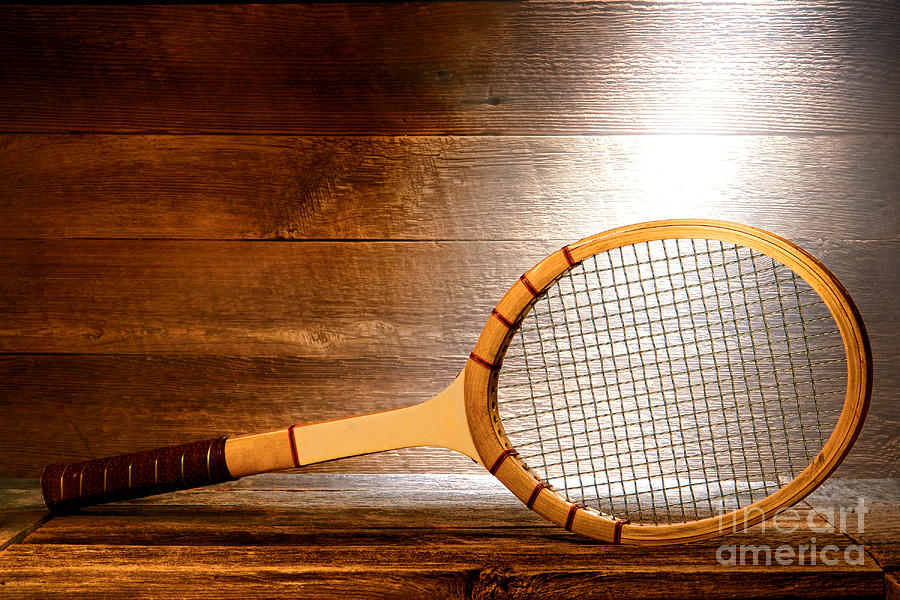 Vintage Tennis Racket Photograph by Olivier Le Queinec