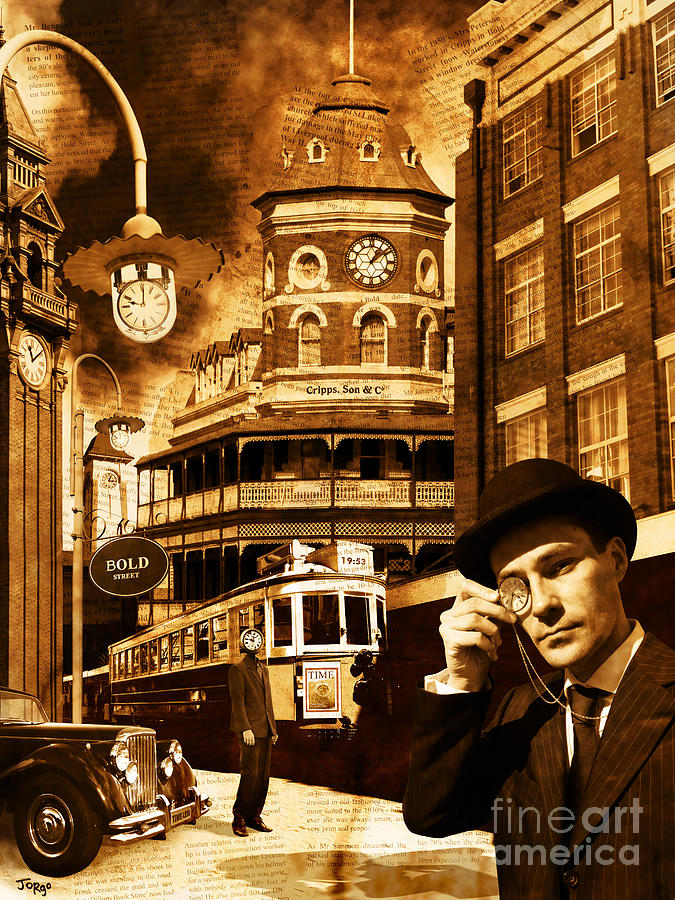 Bold Street - The Monocle Of Time Digital Art by Jorgo Photography