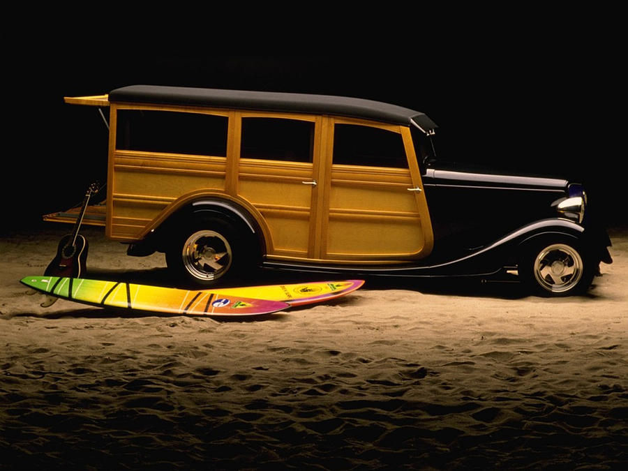 Vintage Toy Car Digital Art - Vintage Toy Car 3 Woody by Marvin Blaine
