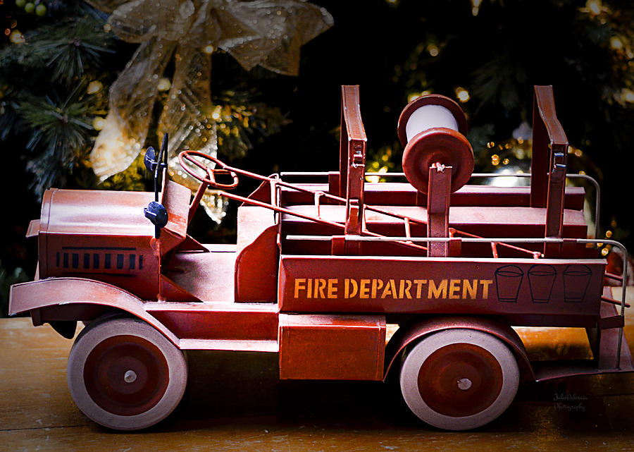 Vintage Toy Fire Truck Photograph by Julie Palencia