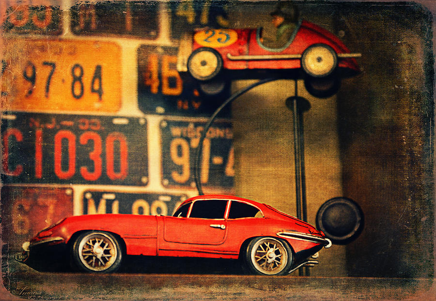 Vintage Toys - Red Car Photograph by Maria Angelica Maira