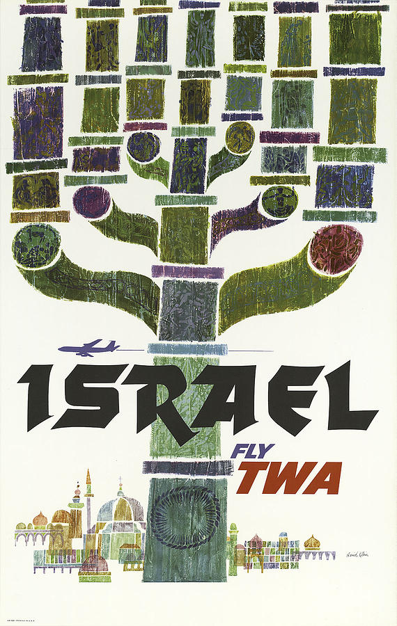 Vintage Travel - Israel Digital Art by Georgia Clare