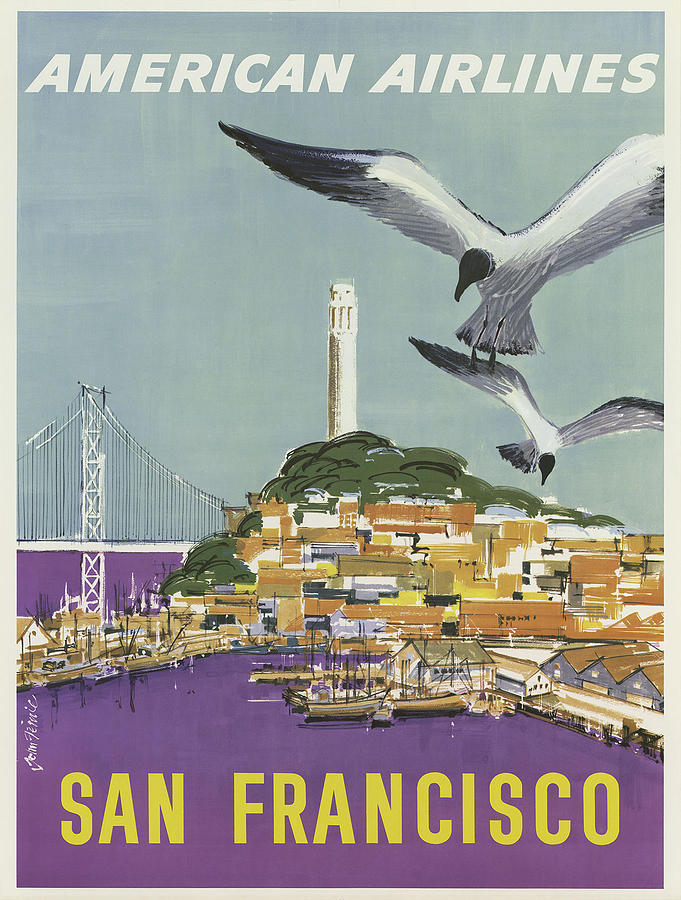 Vintage Travel Poster - San Francisco Digital Art by Georgia Clare