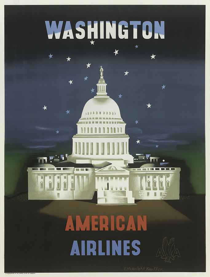 Vintage Travel Poster - Washington Digital Art by Georgia Clare