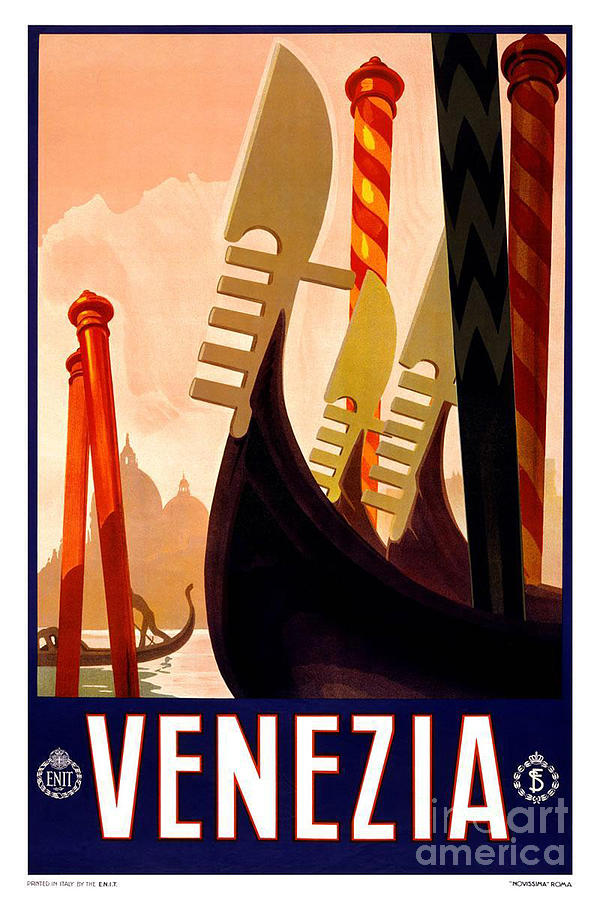 Vintage Travel Poster Venezia Italy Photograph by Action