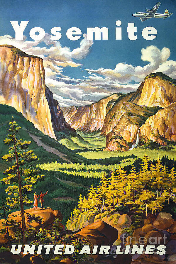 Vintage Travel Poster Yosemite Photograph by Action
