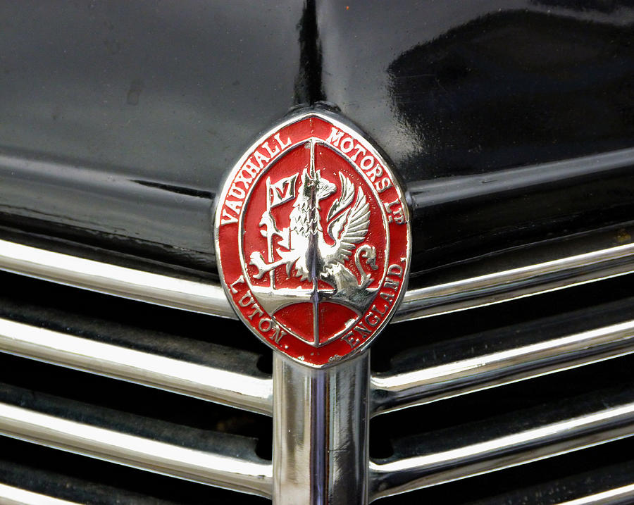 Vintage Vauxhall Car Badge Photograph by Lynn Bolt