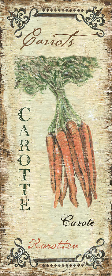 Vintage Painting - Vintage Vegetables 4 by Debbie DeWitt