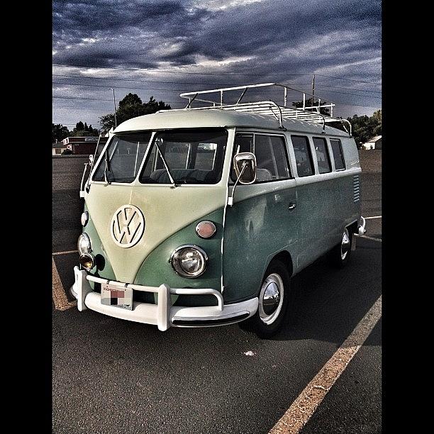 Vintage Photograph - Vintage Volkswagen Bus 1 by Couvegal Brennan