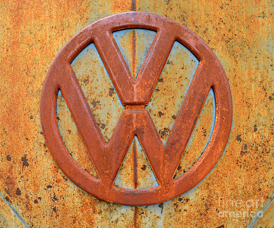 Vintage Volkswagen Bus Logo Photograph