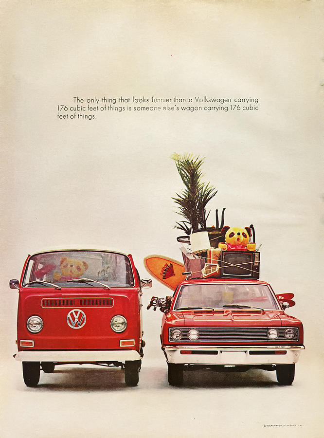 Vintage Volkswagen Camper Van  Digital Art by Georgia Clare